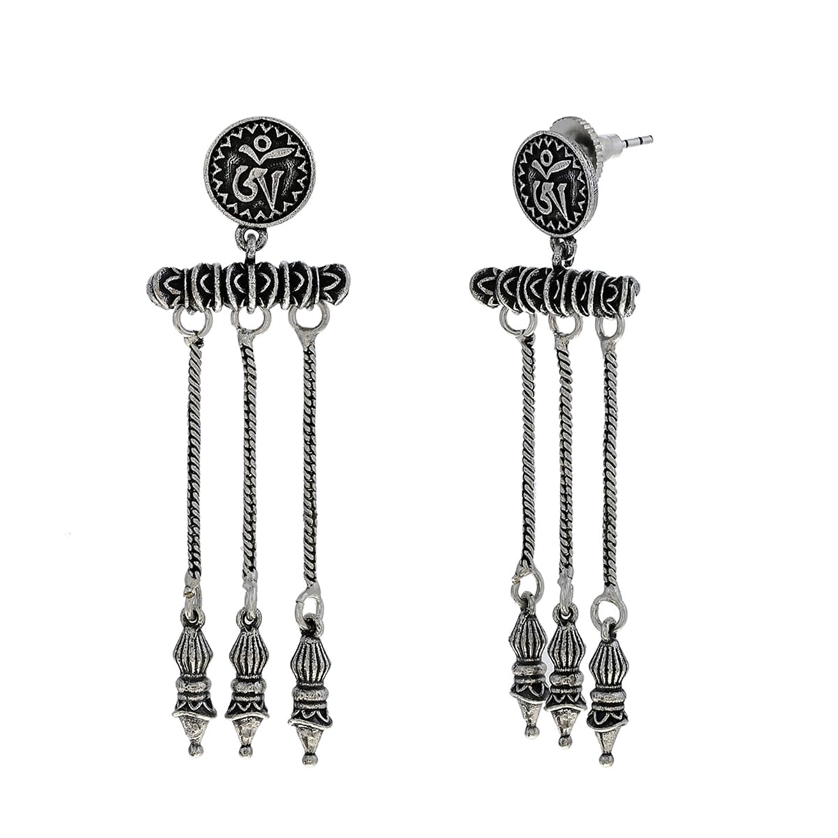 Bodhi Om Dandler Earrings Handmade Jewelry Boho Style