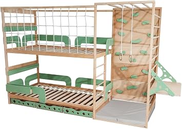 Jungle Gym Bunk Bed With Slide And Swing