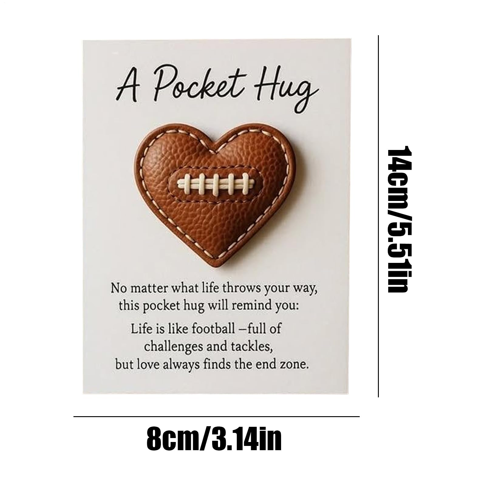 Générique de Poche - 14 cm x 3,1 Pouces | Coeur de de Poche | | pour Thanksgiving, la fête des mères, Les Amis, Câl Grands-Parents, Les Filles, la Saint-Valentin, Un Anniversaire