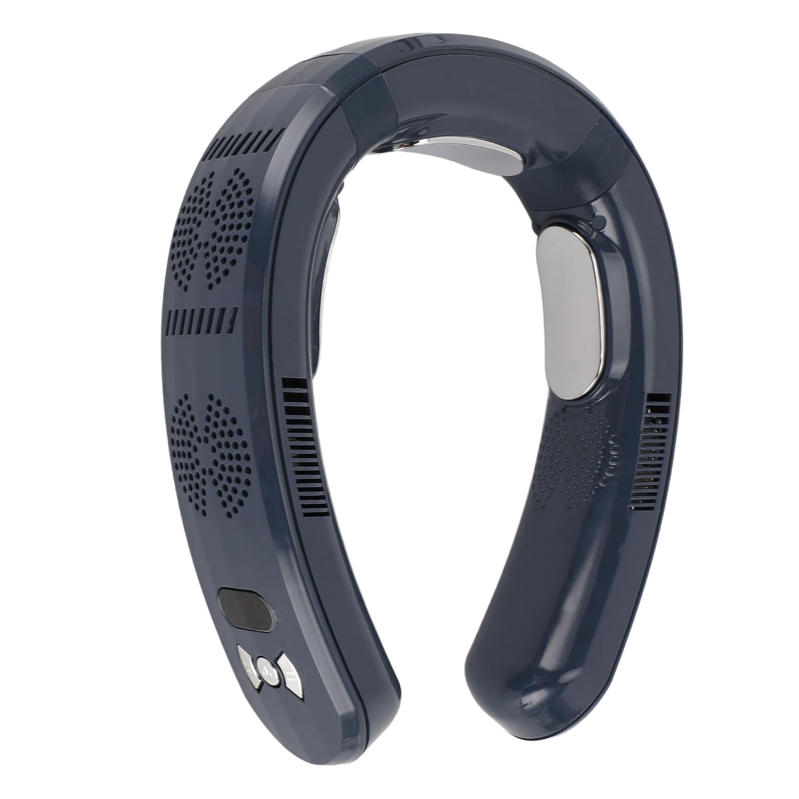 Dilwe Ventilador de Cuello Portátil, Ventilador sin Aspas de Refrigeración Semiconductor, Aire Acondicionado Personal Recargable de 3 Velocidades para Uso en Exteriores (Azul marino)