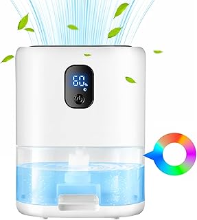 Dehumidifier, Dehumidifiers for Home 1000ml, Dehumidifier for Bedroom, Auto Shut-Off, Dehumidifiers with 7 Colour Led, Small Dehumidifier, Dehumidifier for Bathroom, Dehumidifier and Air Purifier