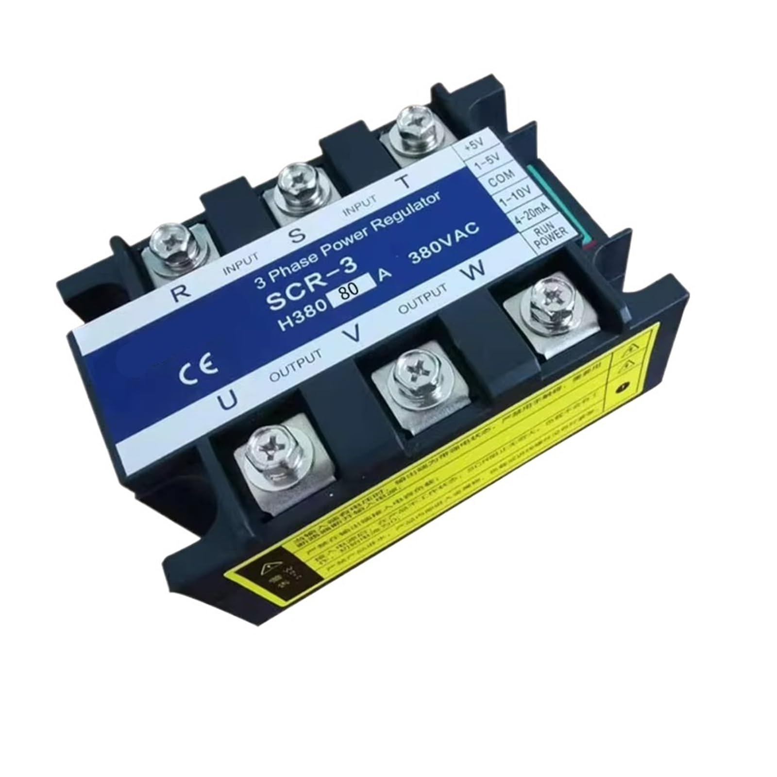 LZIKKGKI Three Phase Voltage Regulator Power Controller Module 0-10V 4-20mA 1-5V potentiometer control 80A 380VAC