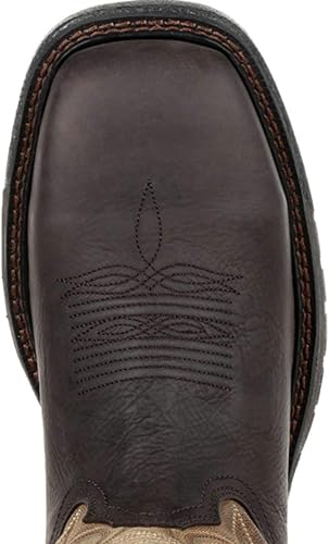 Miniatura 6 de Rocky Original Ride FLX - Botas Western con punta de acero, color marrón oscuro y bronceado, 10 de ancho de EE. UU, marrón oscuro y bronceado