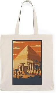 شنطة يد كبيرة توت بتصميم فينتاج ترافل اوف ايجيبت - 47