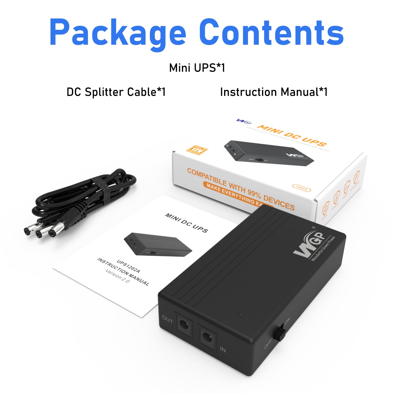 Mini UPS 12V Fuente de alimentación ininterrumpida, 7800mAh Banco de energía para Pilas ups batería de Respaldo para Router Cámara,única de 12 V DC