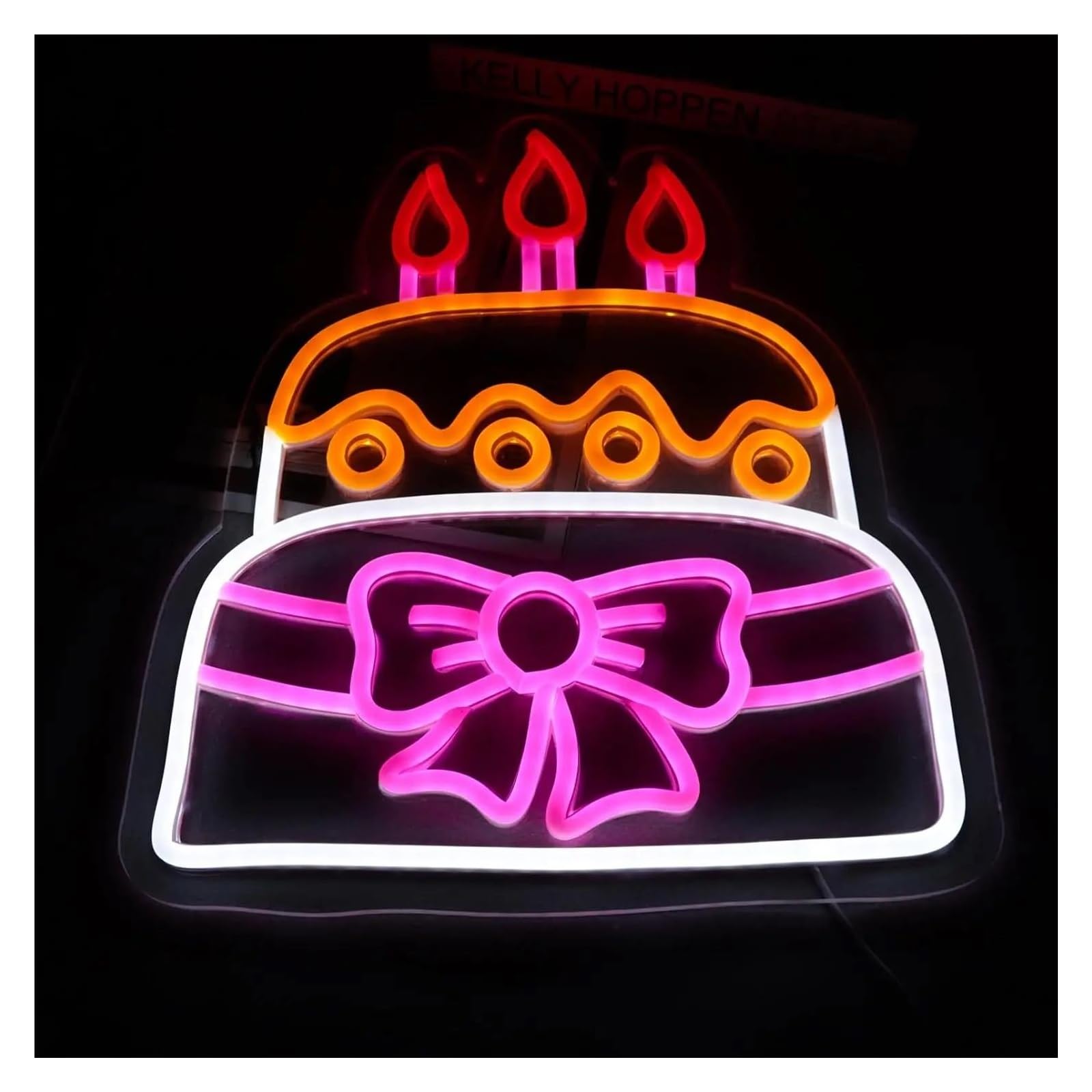 SHOUXI Sign Lamp Balanar Cake Neon Sign for Club Bedroom Hotel Home Kitchen Party Decor 45x41cm