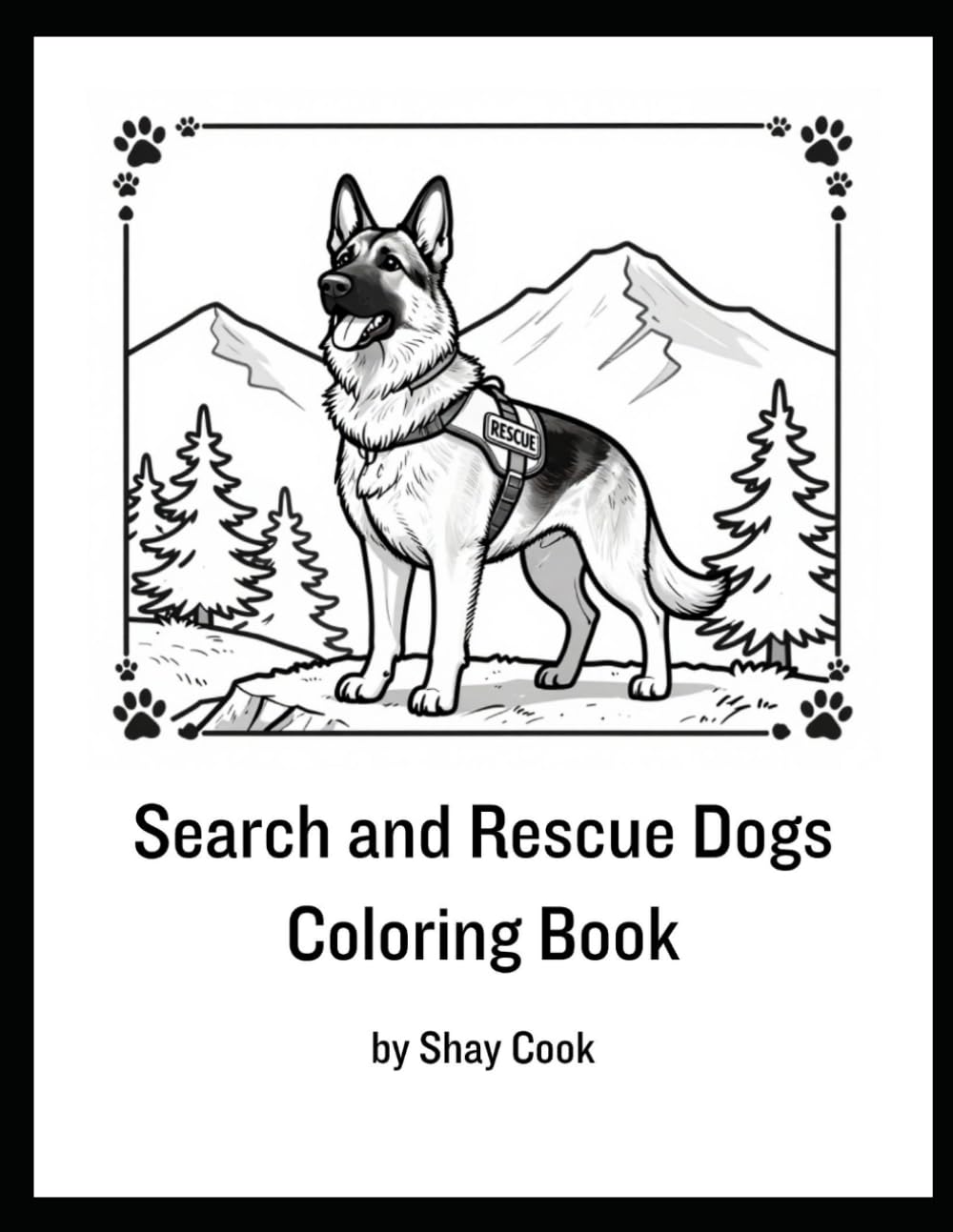 Search and Rescue Dogs: Coloring Book