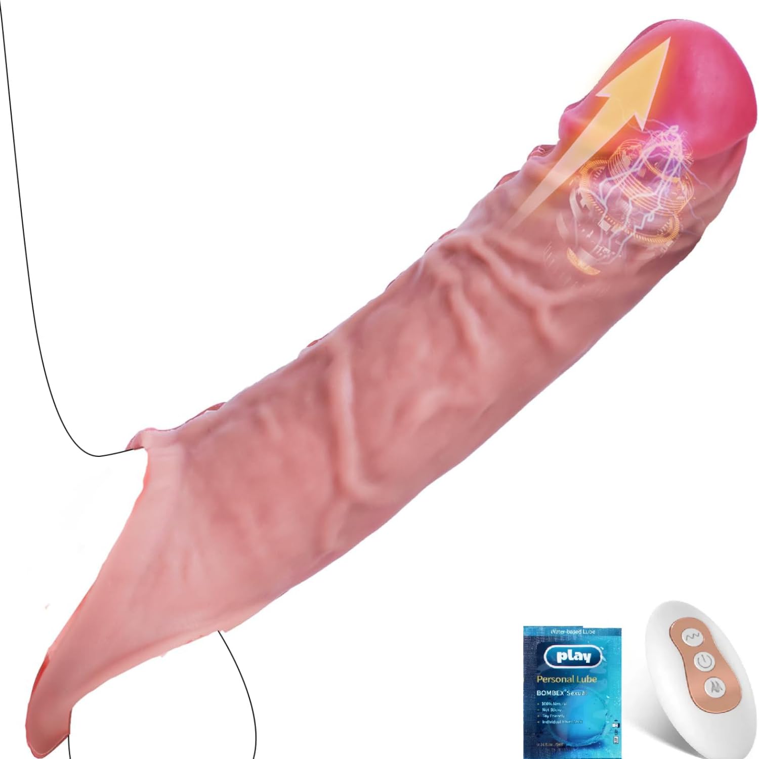 Juguetes Eróticos para Pareja Sexuales Alargador de Pene Masculino, Consoladores para Hombre Funda Pene Vibradorador Hombre, Pro Extender 6CM Juguetes Sexuales Hombre Alargador Sex Toys Funda Penes