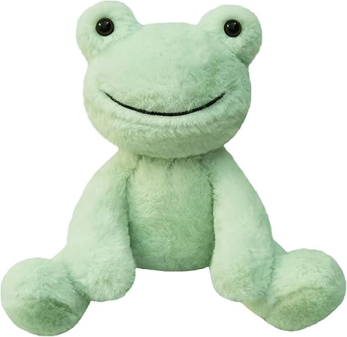 Doindute Juguete de peluche de rana de felpa verde juguete de peluche suave para niños y niñas regalos de cumpleaños para niños o novia 85 pulgadas