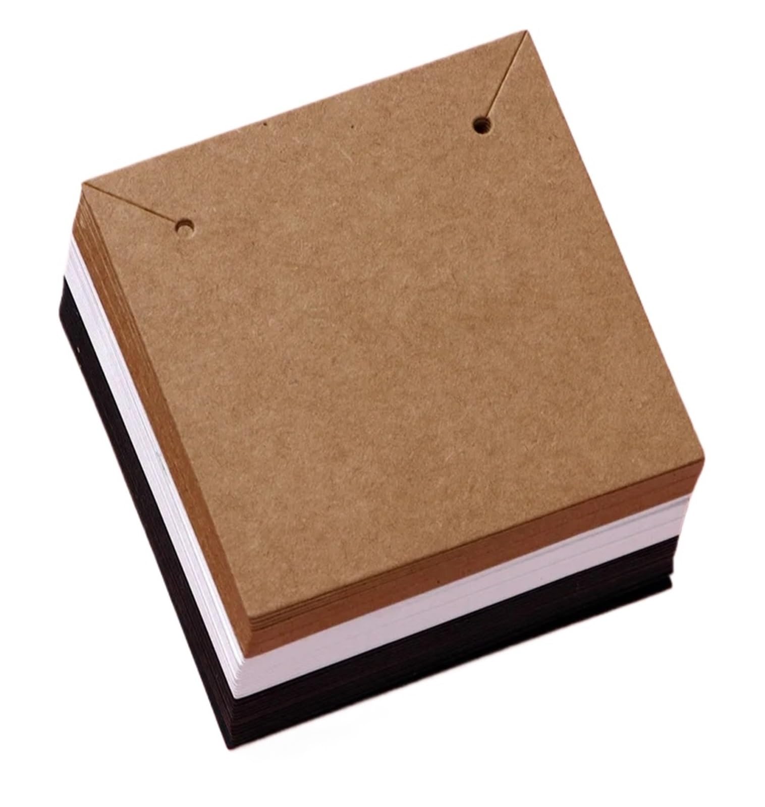 FDzkrtvm Earrings Necklace Display Cards, Multicolor Earring Display Cards 400PCS 6.5x6.5cm(Brown)