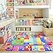 HOMORE Kids Educational Rug, Kids Collection Area Rug for Learning Alphabet, Numbers, Colors, Season and Animal Words, Playmat for Classroom Playroom, 4x6 Feet