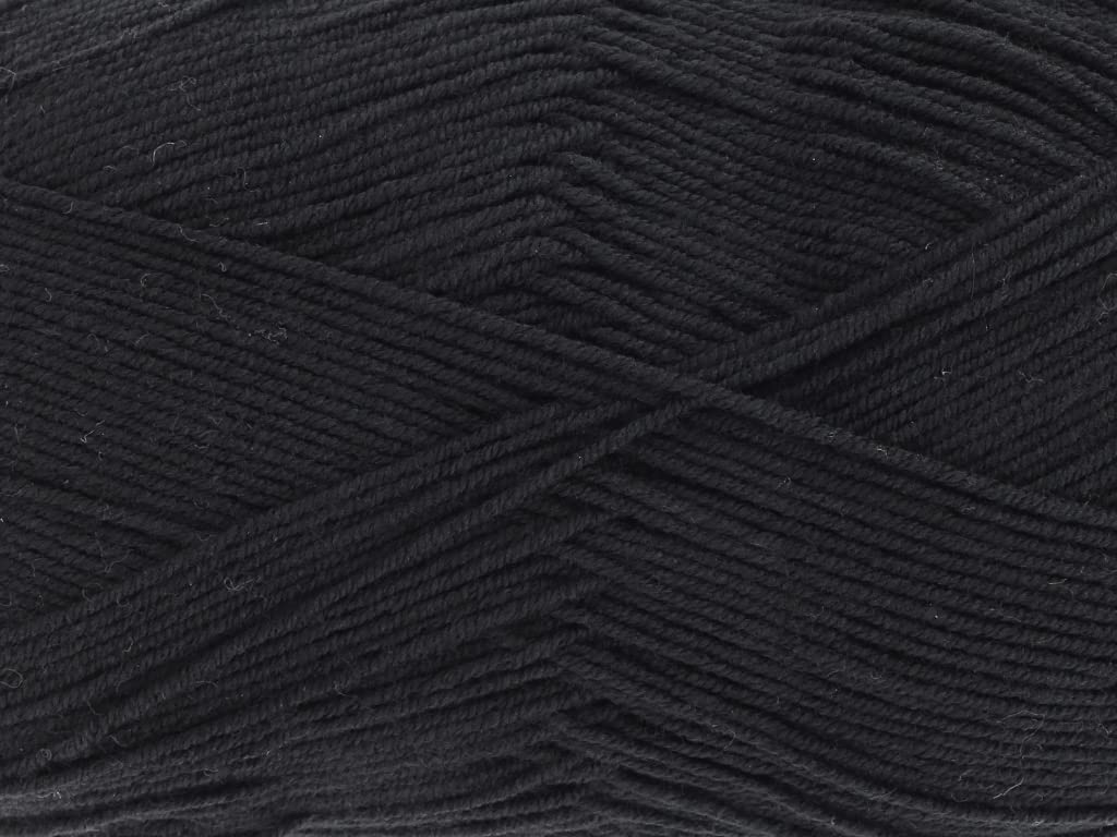 King Cole Cotton Socks 4 Ply - Black (4769)