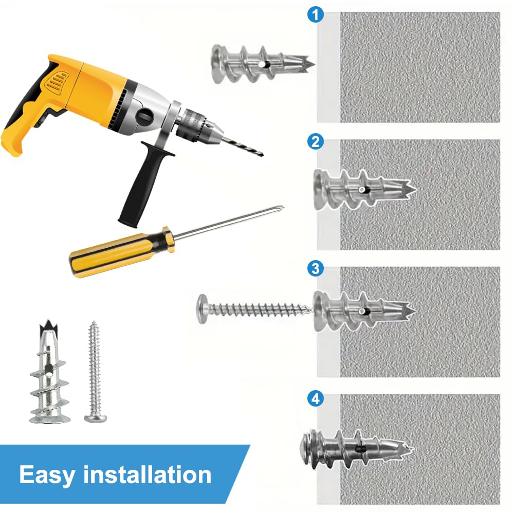 60 Pezzi Tasselli Per Cartongesso Con Viti - Per Cavità, Cappotto Termico E Pareti - Foto 13
