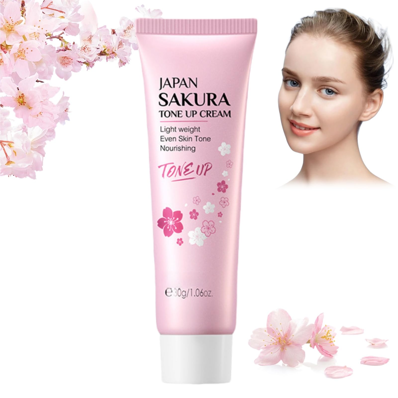 Sakura BB Cream Foundation,Tinted Moisturiser,BB Cream Light,Tinted Moisturiser Face Women,BB Cream Tinted,Colour Correcting Moisturiser,Evens Skin Tone Lightweight, Smoothing, Pore Invisible