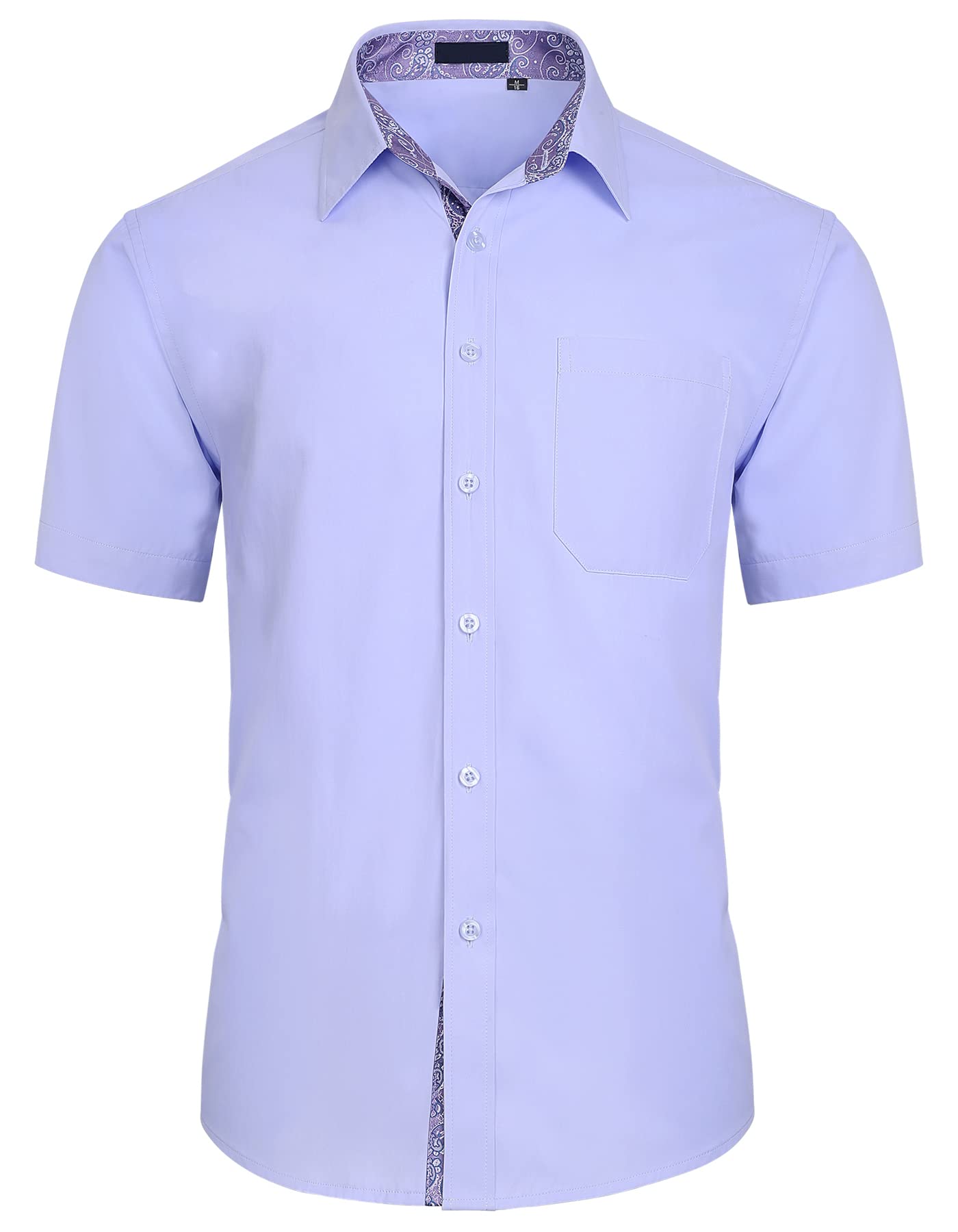 Enlision Camisas para Hombre Manga Corta Casual Camisa de Vestir Formal Camisas Business Camisa Elegante Camisa