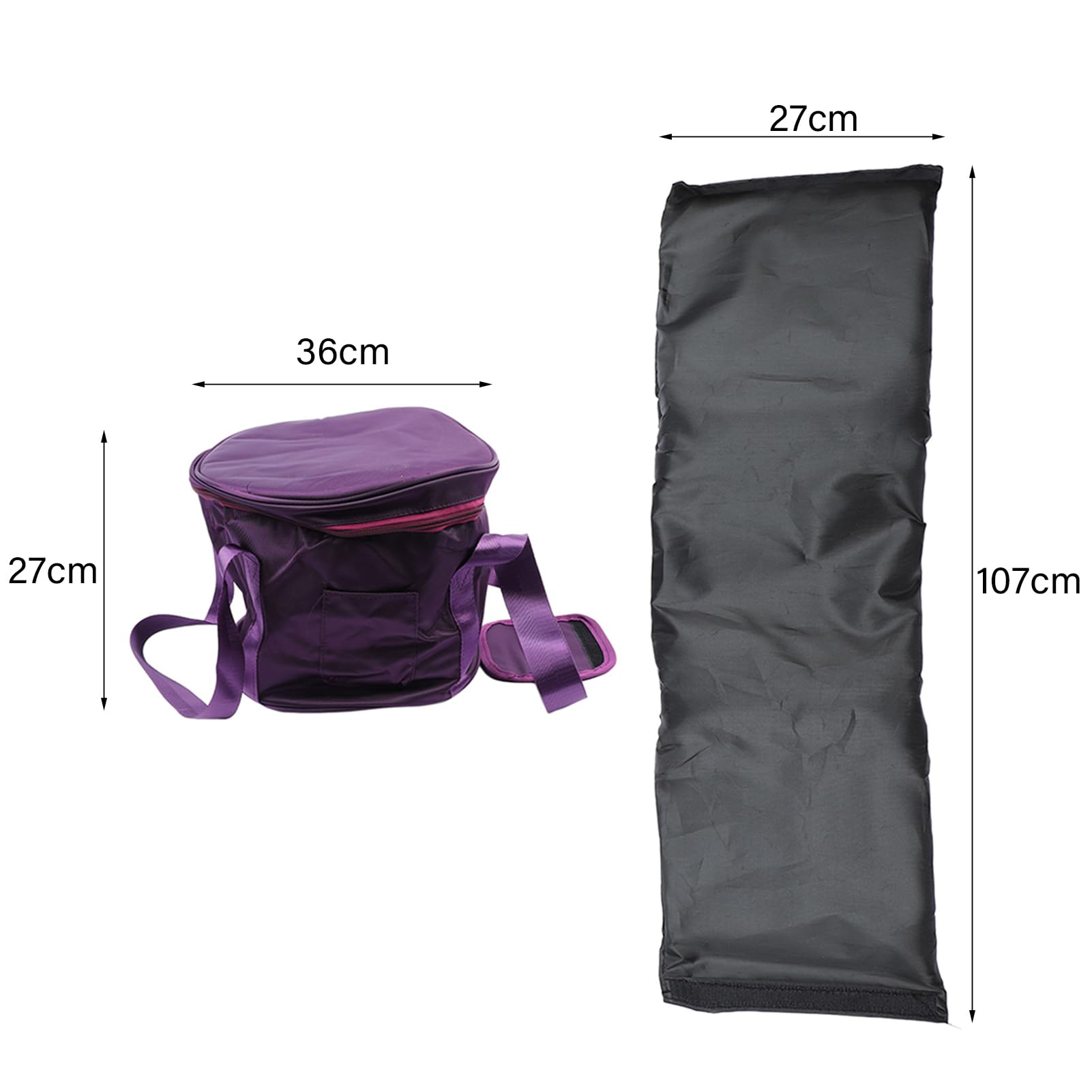 Borsa per Campane Tibetane Custodia per Campane Tibetane, Borsa per Campane Tibetane con Borse, Custodie e Coperture per Manici (12 pollici viola puro)