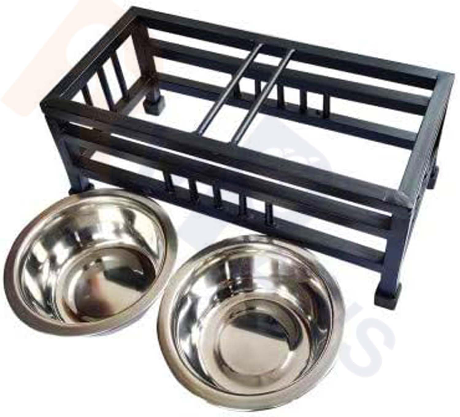 Woofy Stainless Steel Dog Elevated Dinner Stand Bowl Non-Slip Feeding and Watering for Puppies and Small Dogs (Small-2X 350Ml),?29.5 cm,H_12.5 cm,W_14 cm 4