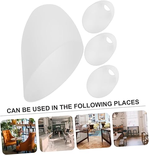 Miniatura 5 de 4 piezas de plástico pantalla blanca lámpara cubierta herradura pantalla reemplazo para multi-cabeza pie lámpara dormitorio luz
