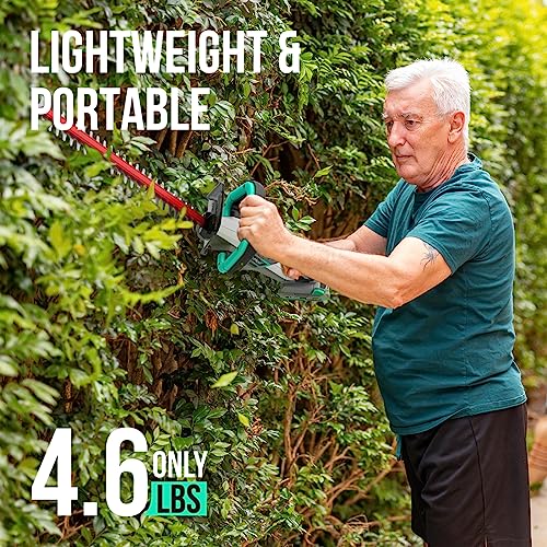 Litheli 20V Cordless Hedge Trimmer 20 Inch, Power Hedge Trimmer For Bush & Shrub Cutting, Trimming, Pruning, With 2.0Ah Battery And Charger Included #TOP3