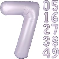 Vista 66 de Globos con números con estampado de vaca, globos de 40 pulgadas del número 0-9 (cero-nueve), globo de vaca para suministros de fiesta de cumpleaños