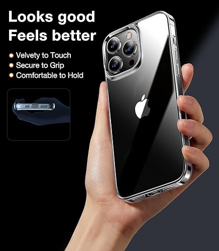 Miniatura 7 de TORRAS Funda diseñada a prueba de golpes para iPhone 15 Pro, probada en caídas de grado militar de 12 pies, antihuellas, antiarañazos, translúcida,