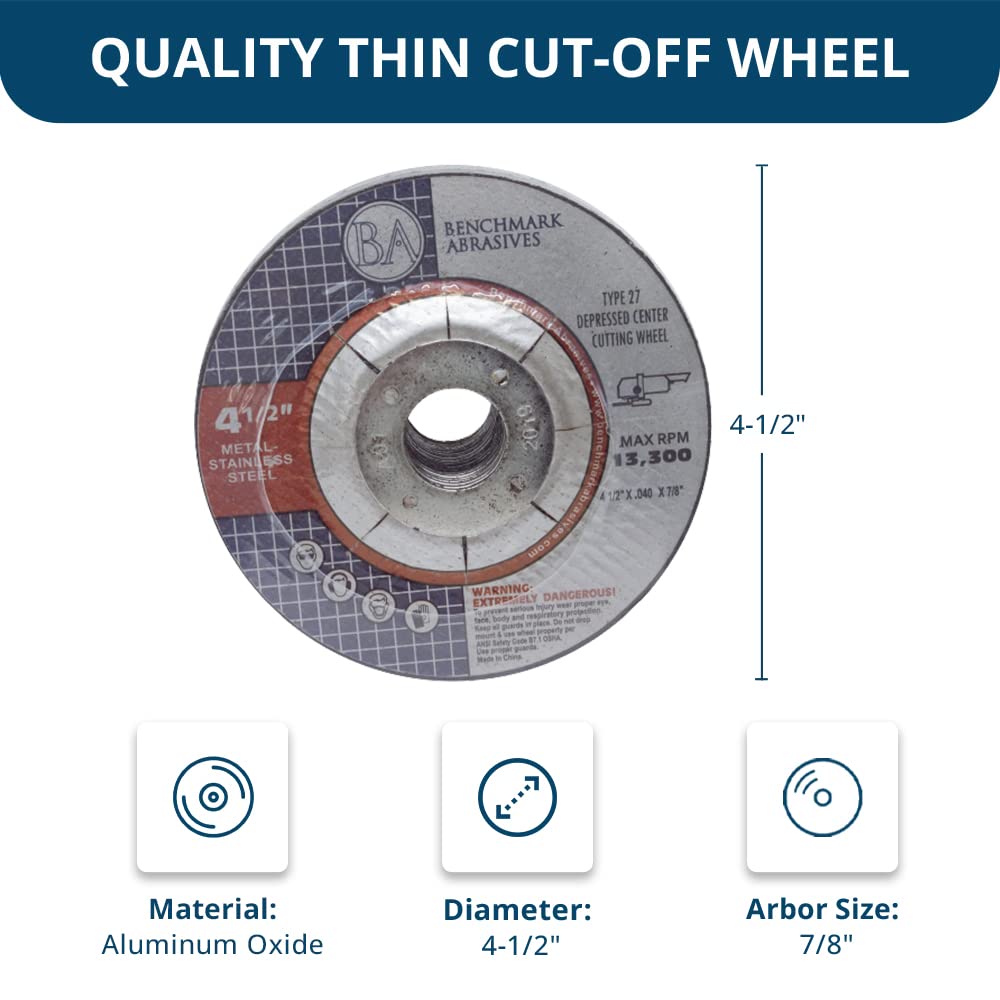Benchmark Abrasive Cut-Off Wheels - 50 Pack -5