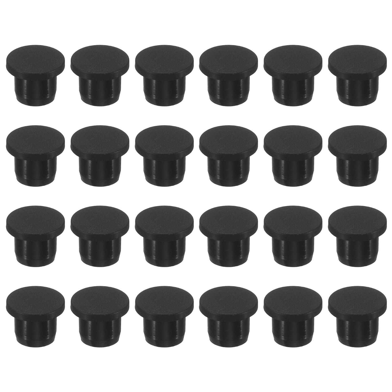 MECCANIXITY Silicone Rubber Hole Plug 12mm Diameter Soft Flexible Stopper for 11-12mm Hole Black 24 Pieces-image-6