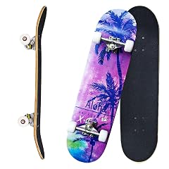 Skateboards for Beginners Kids Boys Girls and Adults 31x8 Pro Complete Skateboard 8 Layers Maple Wood Double Kick