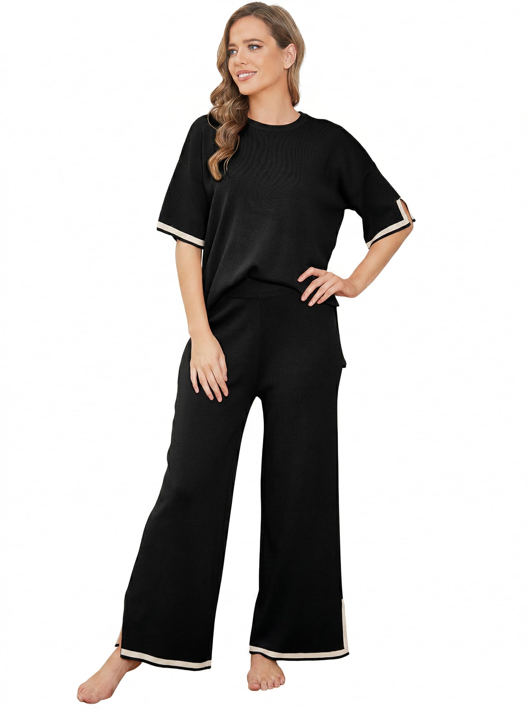 tigma Women’s Night Suit Set – Soft & Comfy Sleep with White Contrast Piping | Stylish Lounge & Night-picture-37