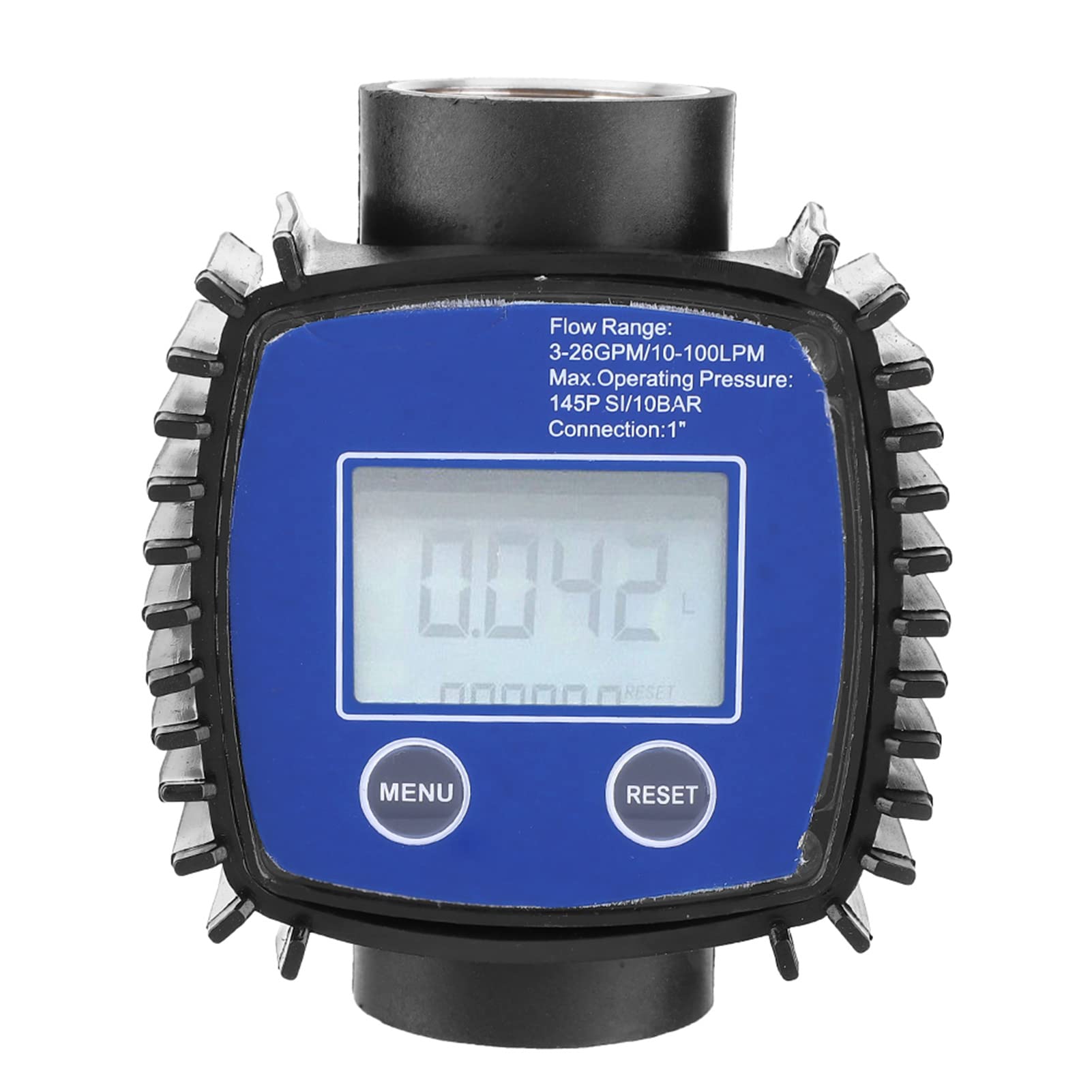 Misuratore di Portata Universale con Schermo LCD, Misuratore di Portata Digitale Ad Alta Precisione 1%, Misuratore di Portata a Turbina di Liquido 1in/Out per, Acqua, Olio