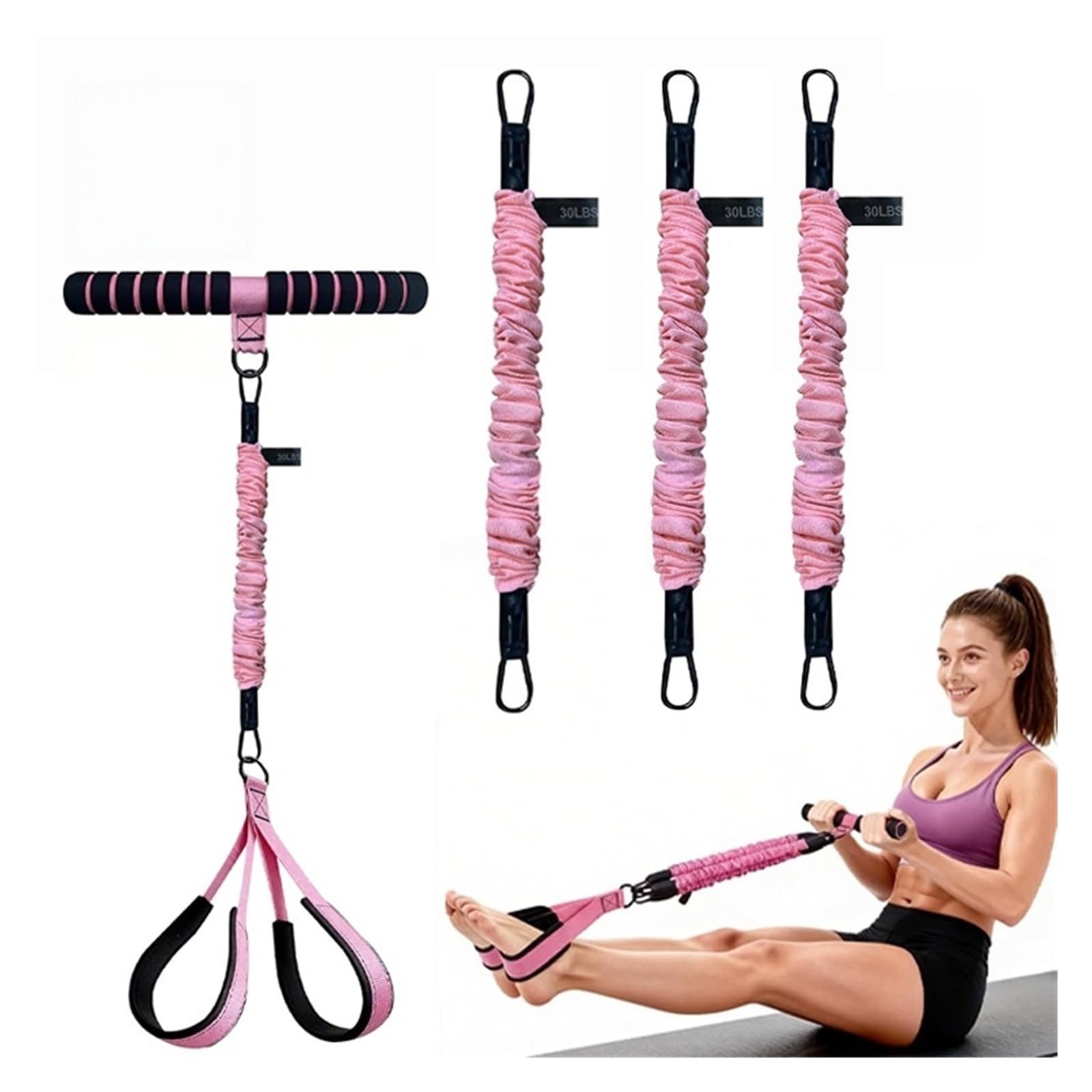 fasce di resistenza con maniglie Set di barre for trazioni e fasce resistenza, tubi elastici