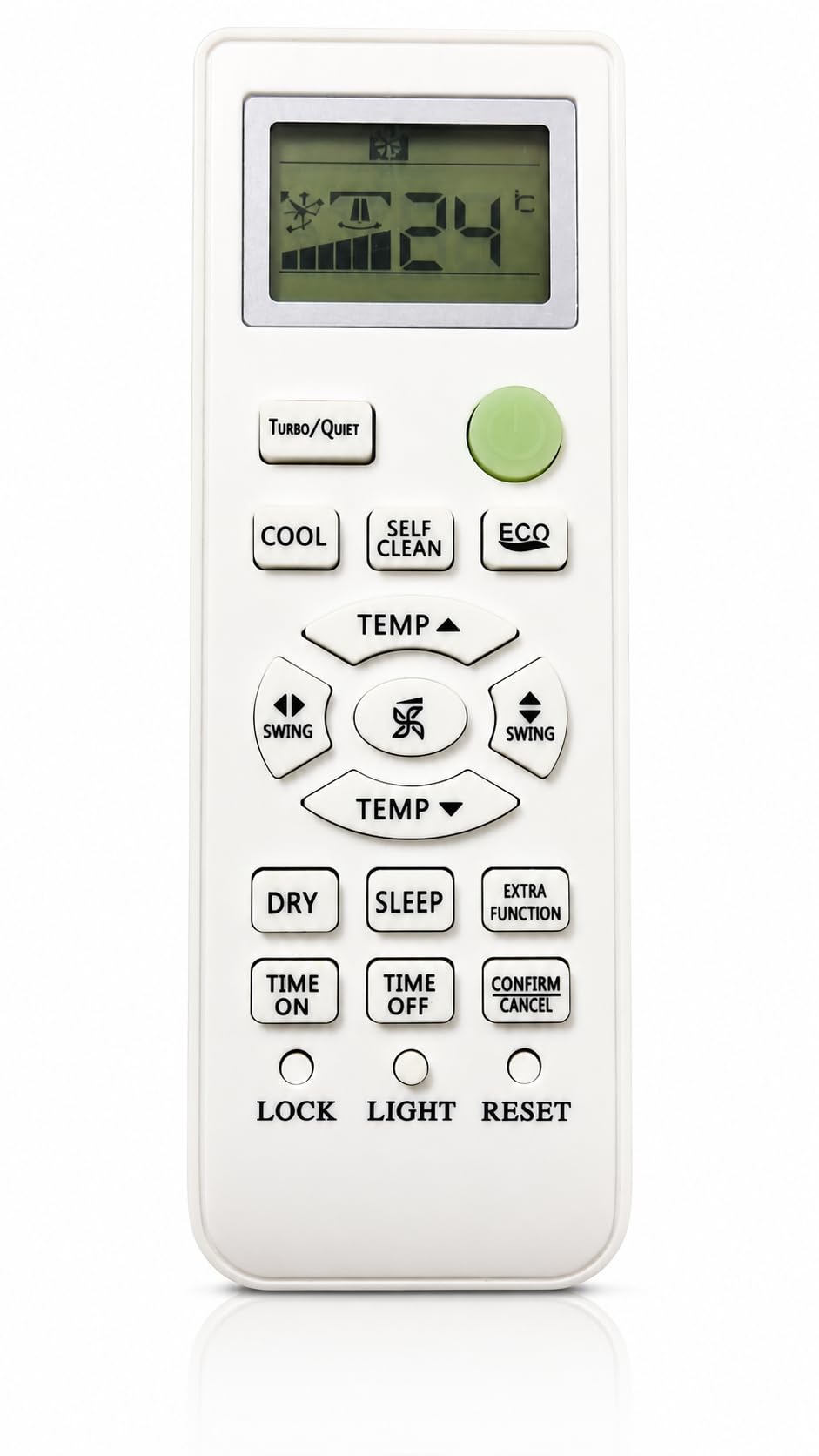 AC Remote Control Compatible with Haier Split Dual Inverter Air Conditioner | Turbo Quiet Self Clean ECO Sleep Timer Swing Functions | White | RE 131F