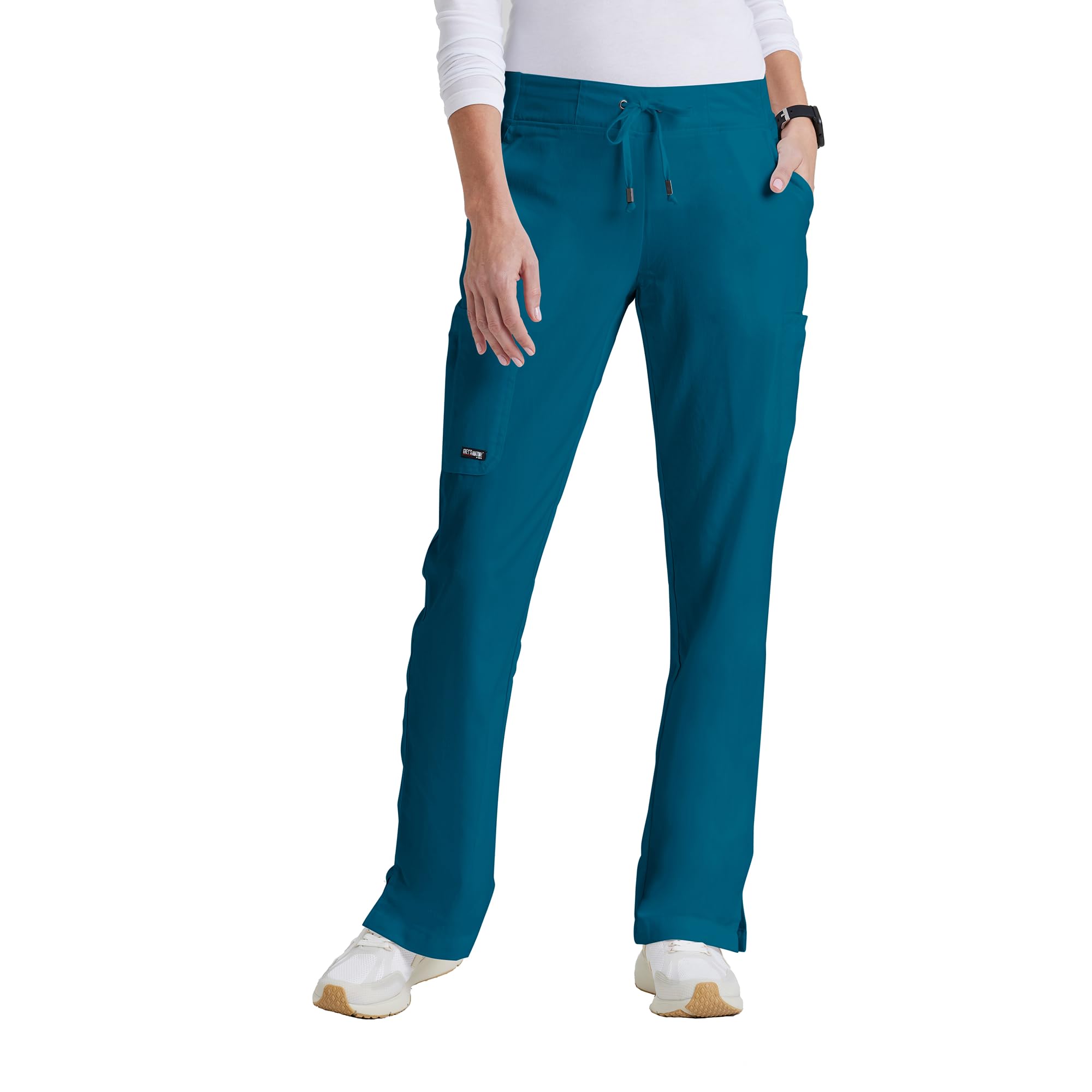 BARCO Grey's Anatomy Scrubs - Mia Scrub Pant for Women, Elastic Back Waist, Mid-Rise Shaped Leg Women's Scrub Pant, Bahama, M