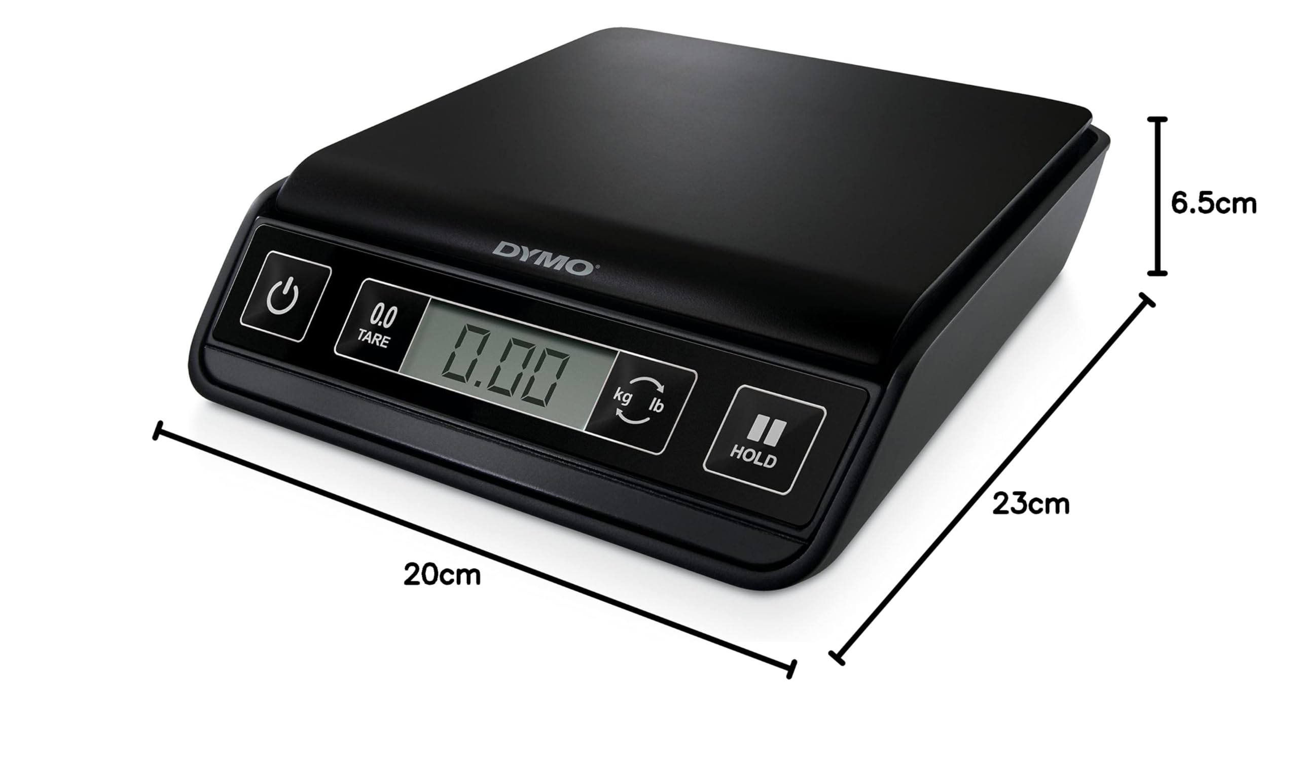 DYMO M1 Paketwaage | bis zu 1 kg | USB Briefwaage mit LCD-Bildschirm | 20 cm x 20 cm