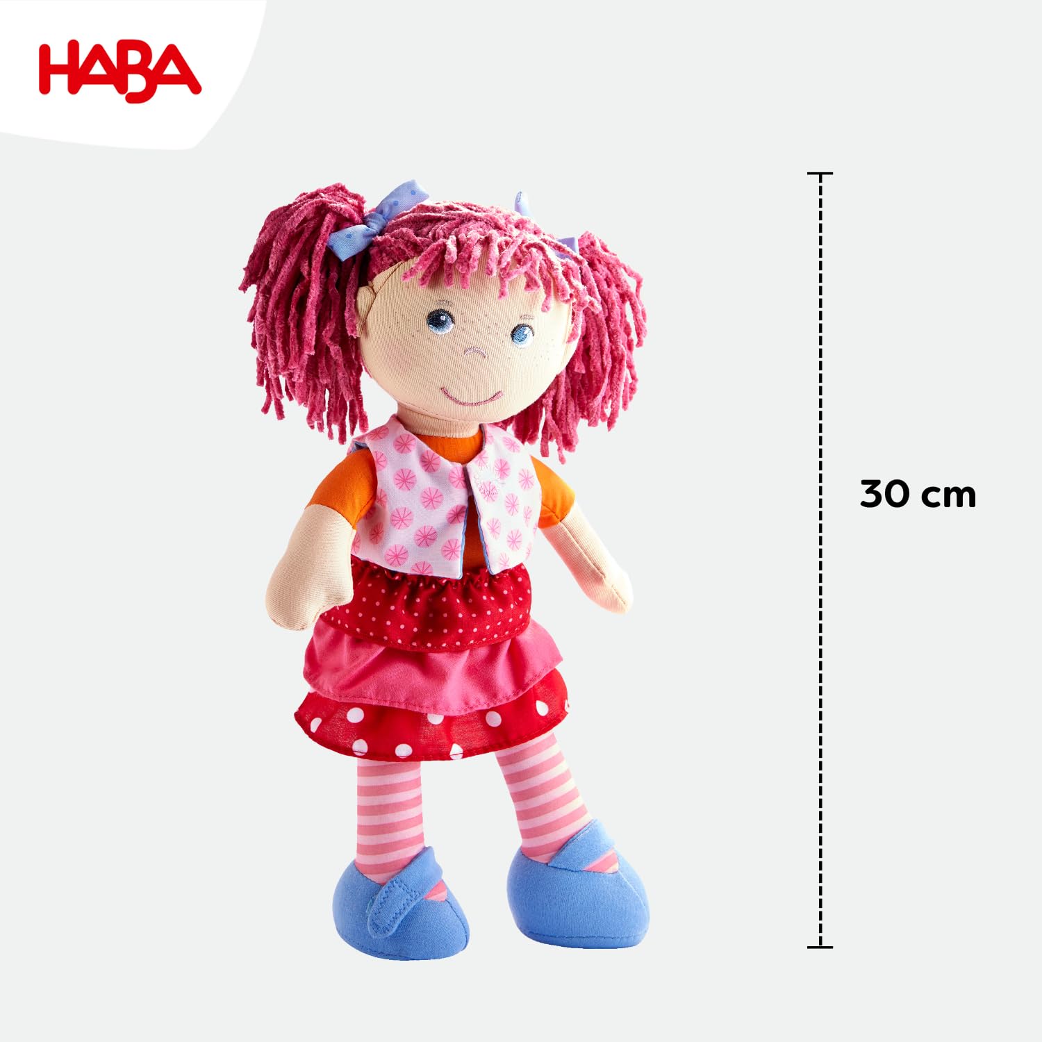 HABA 302842 Soft Doll Lilli -Lou, 30cm, for Ages 18 Months and Up