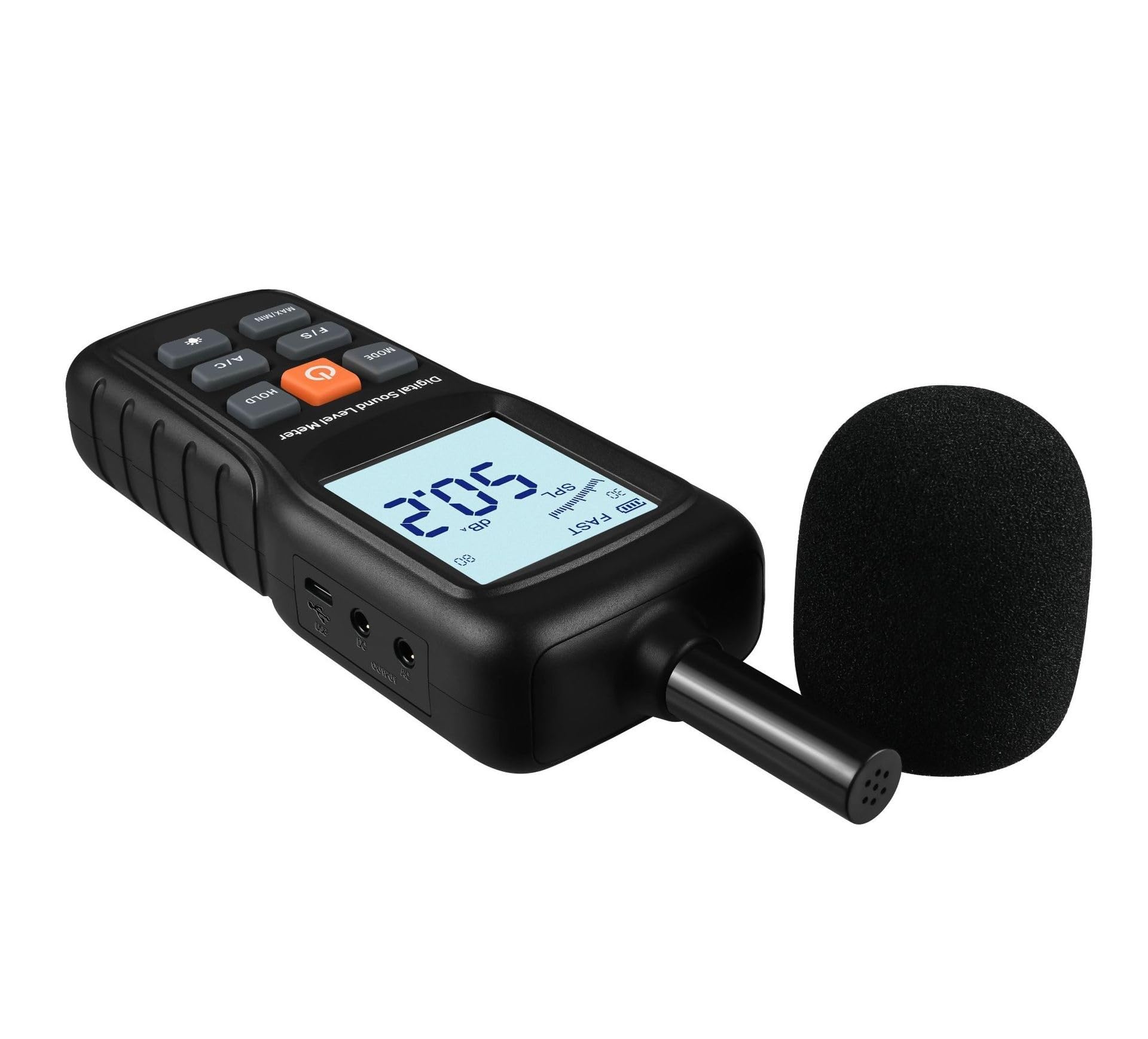 LNHHG 532 Digital Noise Meter Support DC/AC Signal Output Time and Frequency Weighted Sound Shell Detection Instrument