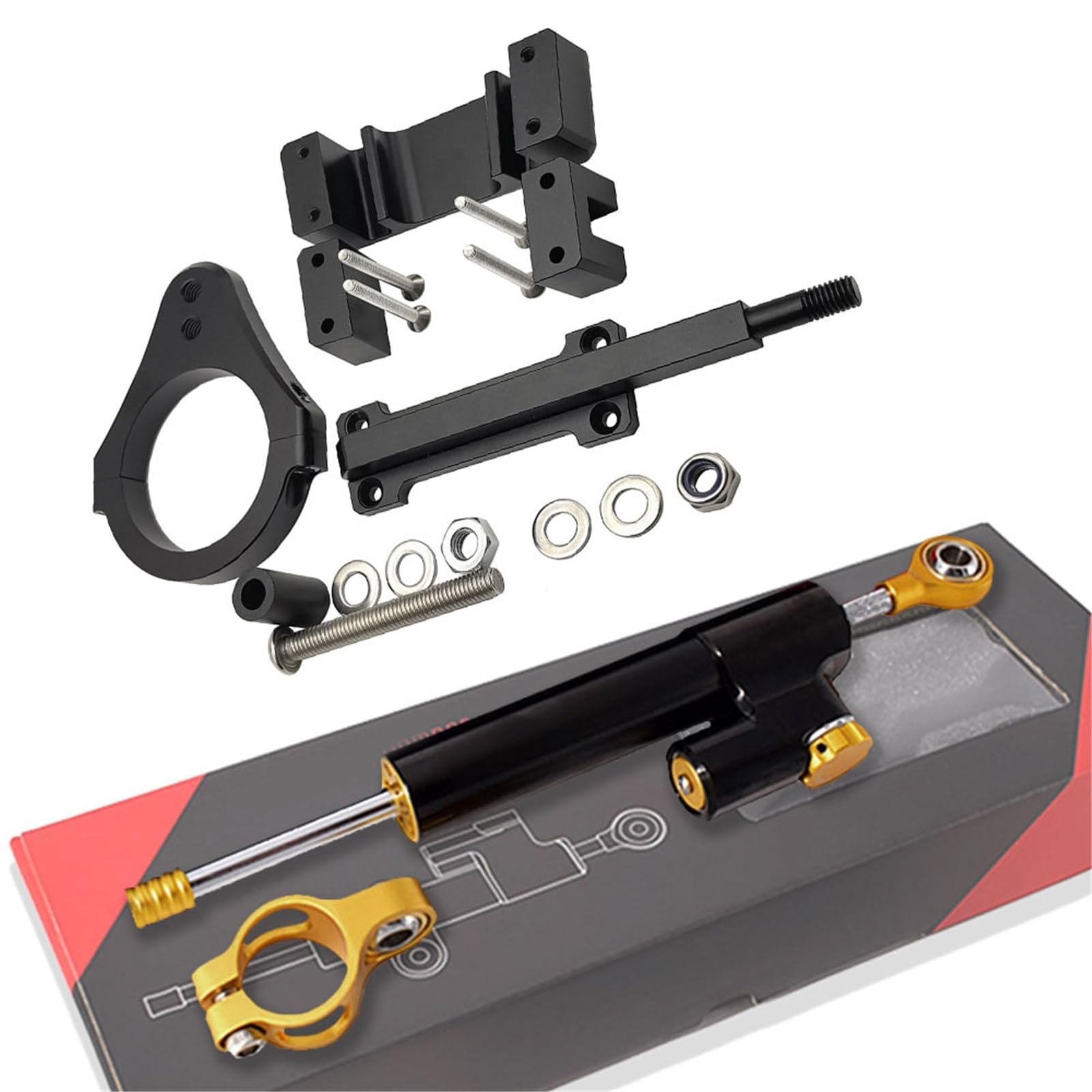 Kit De Support Modification en Alliage D'aluminium pour Scooter Électrique pour Kukirin G2 Master, Stabilisateur Direction, Montage D'amortisseur