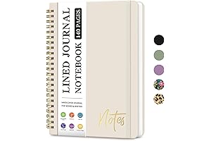 Grey Beige A5 College Ruled Spiral Journals for Writing Women