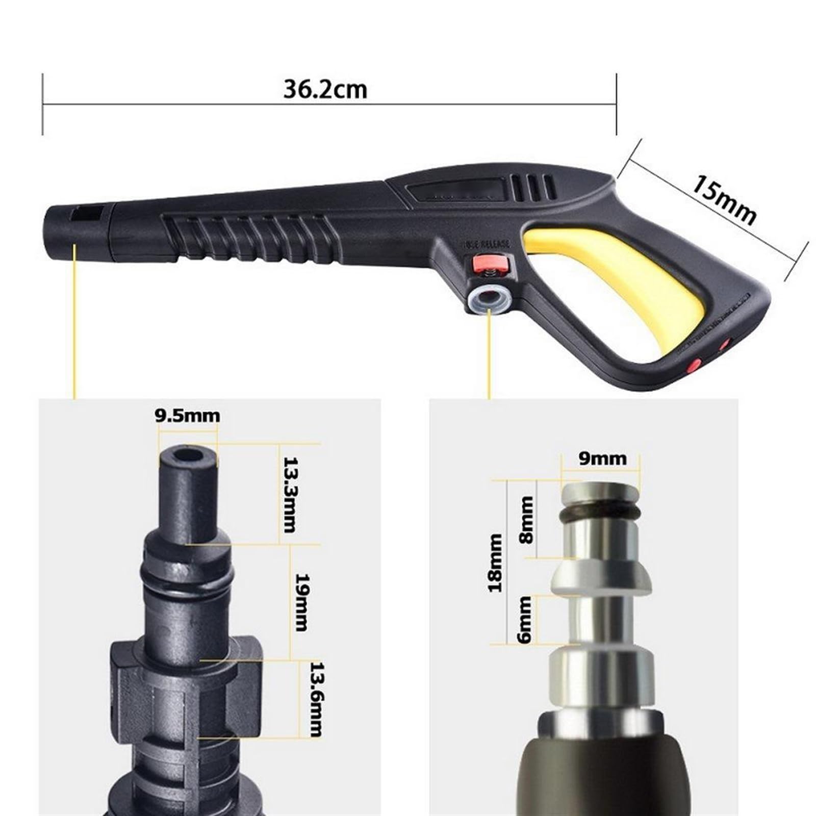 Echte Jet-Wasserpistole Autowaschanlage Spritzpistole Lanzendüse Waffe for Hochdruckreiniger(Water Cannon)