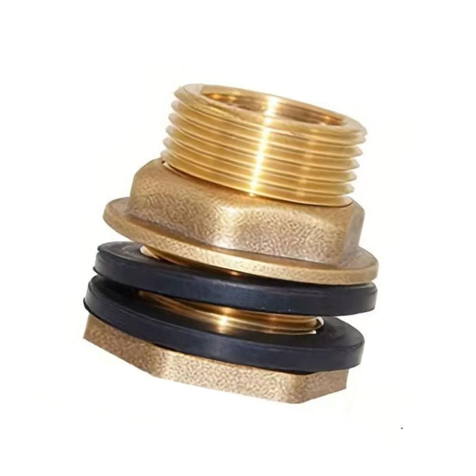 Fentency Multicolor Upgrades Brass Water Tanks Connectors Metal Bulkhead Fitting Water Storage Barrels Fitting Simple To Use For Garden Use Storage Barrels