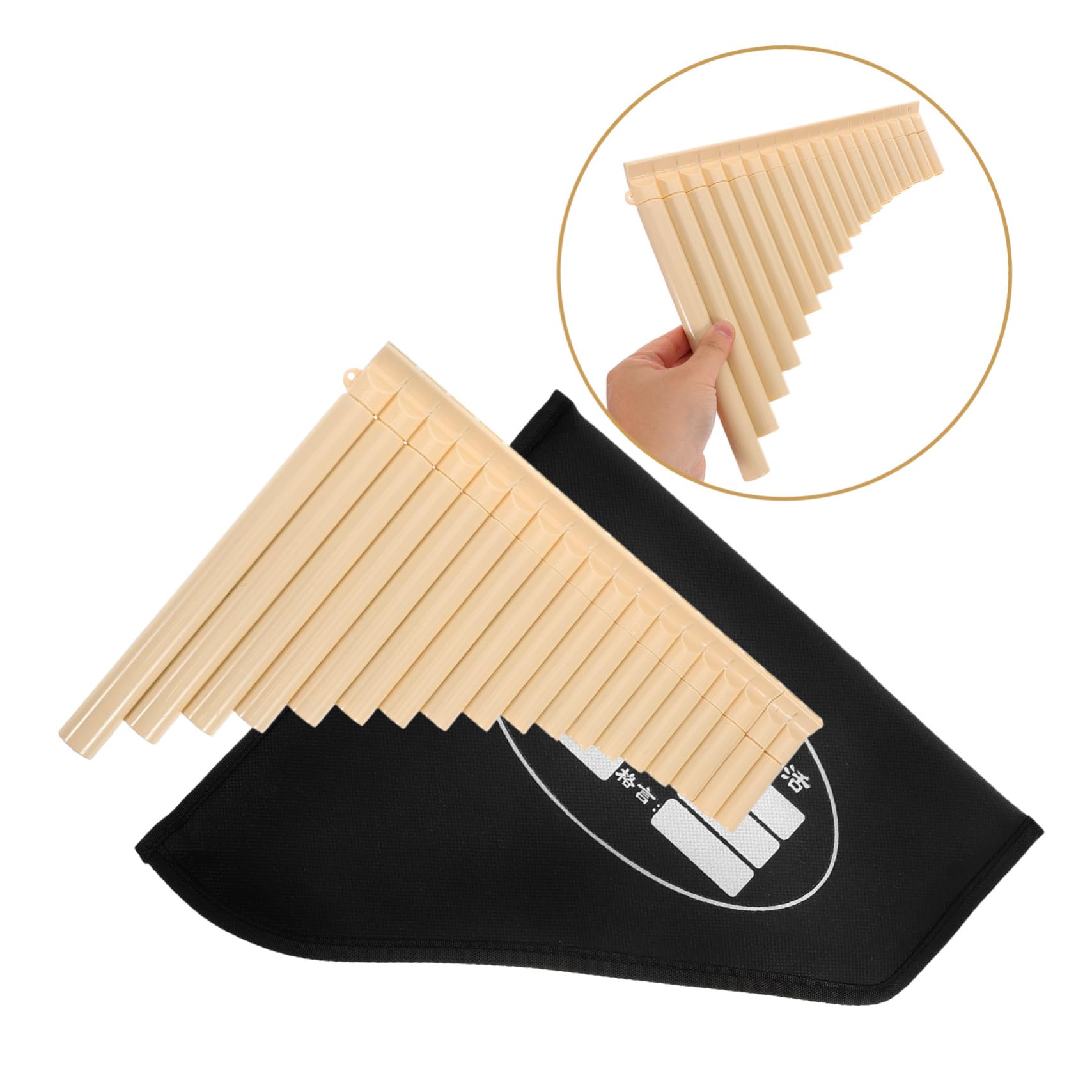 ifundom Flauto di Pan in Plastica Abs 18 Canne, Leggero e Maneggevole, per Principianti e Pratica Musicale Portatile