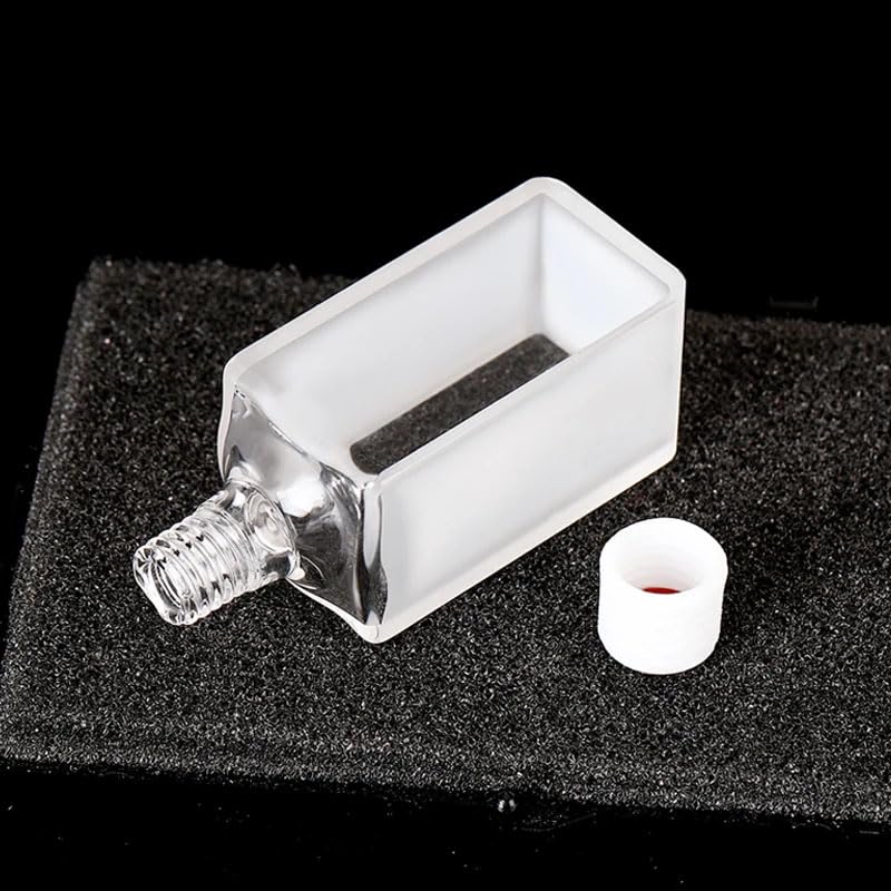 1 szt. 17 ml kuweta kwarcowa z zakrętką – japońskie szkło kwarcowe, długość ścieżki optycznej 20 mm, przepuszczalność >80%, idealna do użytku laboratoryjnego