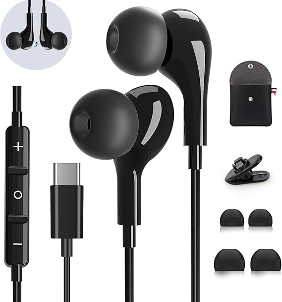AILZPXX USB-C Headphones with Noise Isolation and HD Microphone