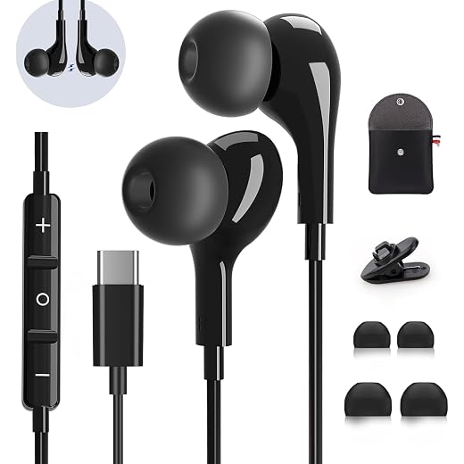 USB C Headphones for Samsung Galaxy S26 S25 S24 Ultra iPhone 17 16 Pro Max