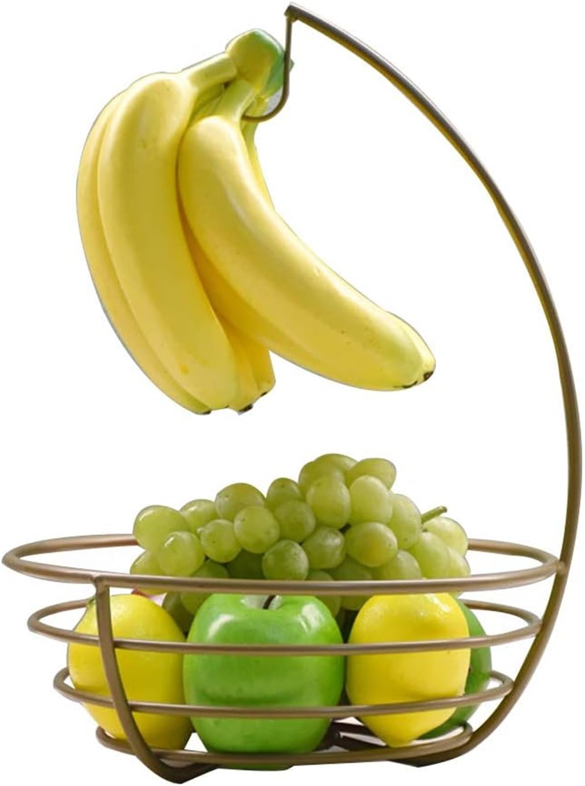 Mnuvxzaewf D Kitchen Countertop Fruit Rack-Hanging Basket With Banana Hanger(D)