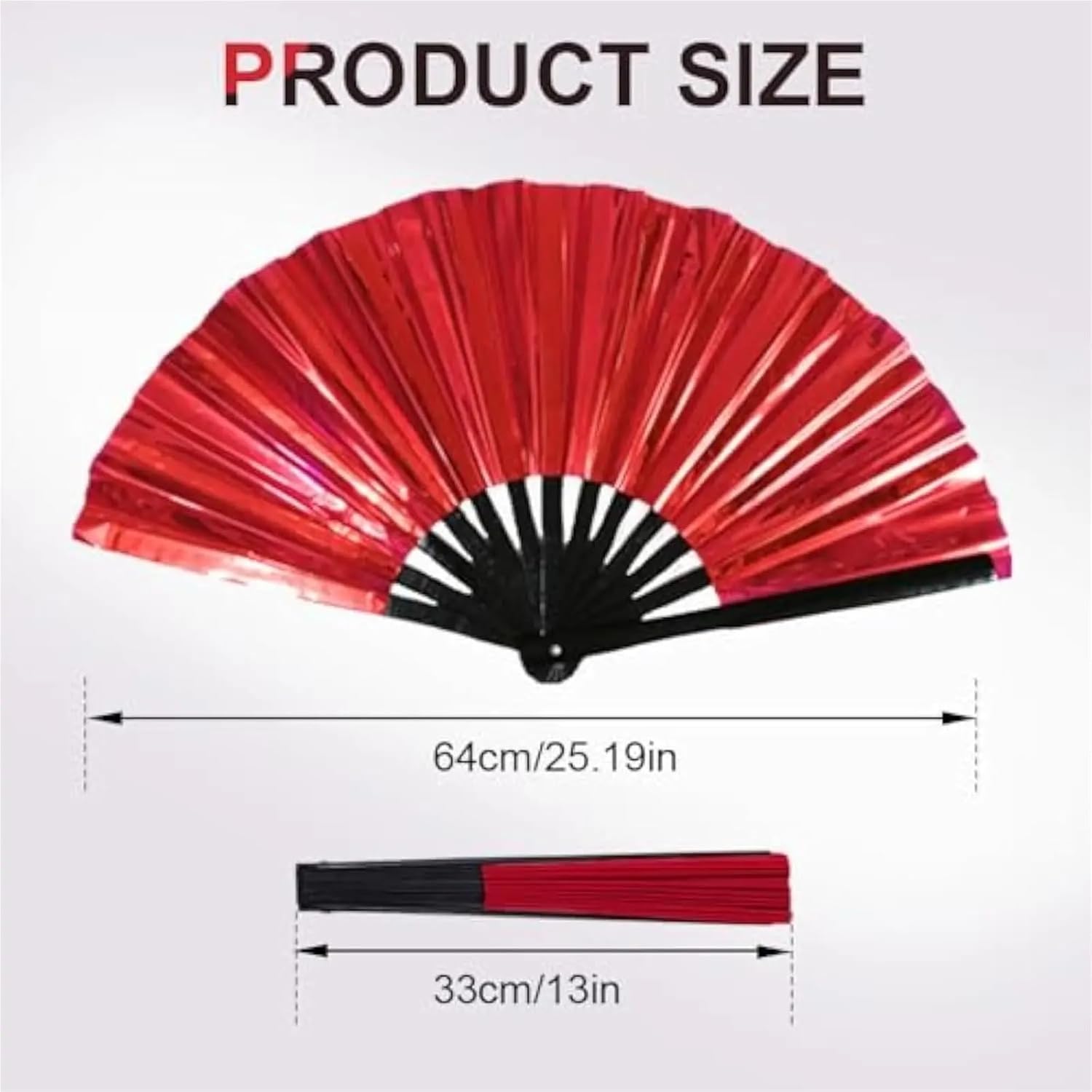 5PCS Boots On The Ground Clack Fan, 2025 New Large Holographic Folding Hand Line Dance Popping Fan,Clap Fans For Line Dancing(Color 1)