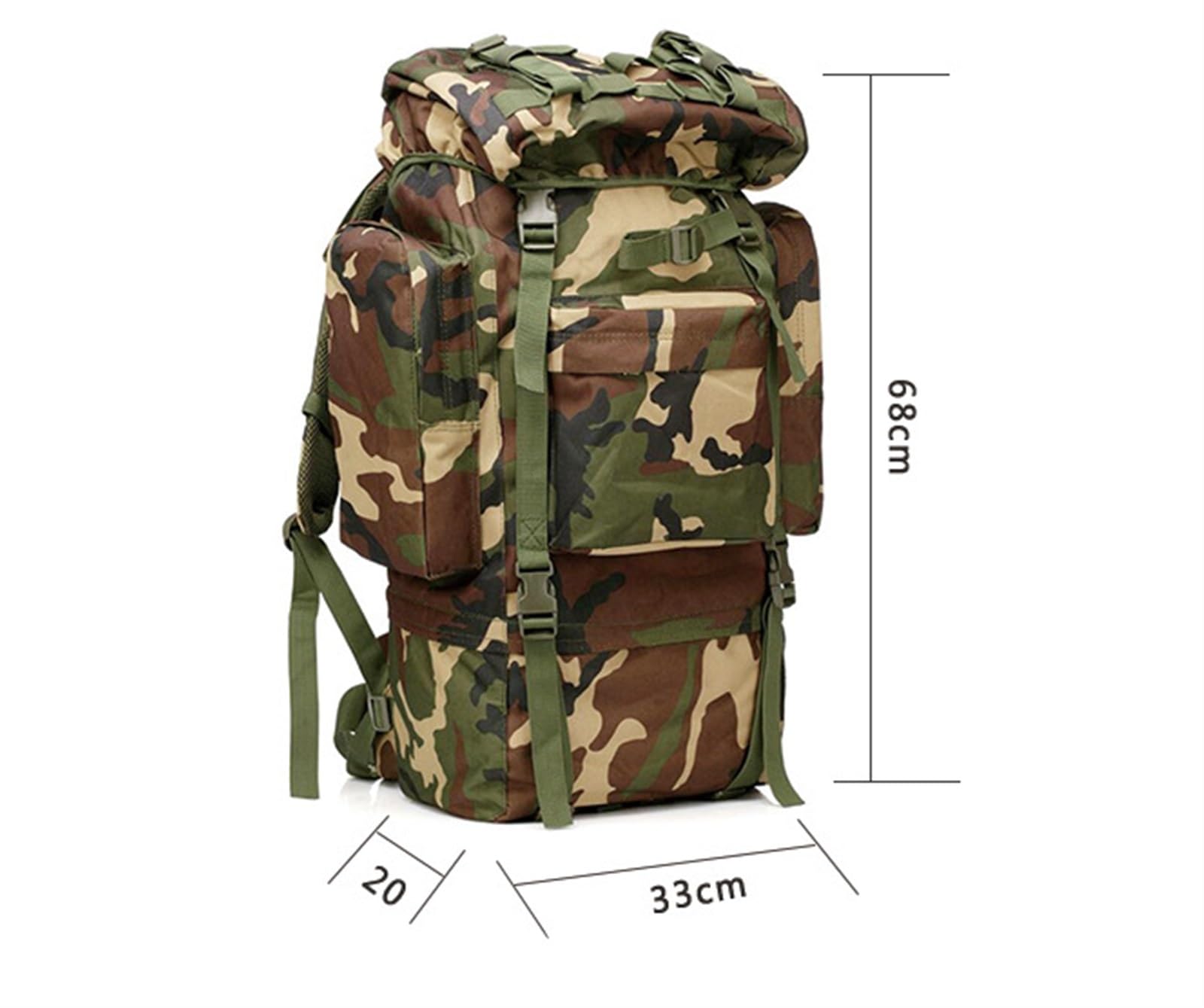 Mochila Viaje Mochila Montaña Deporte Al Aire Libre Ripstop E Impermeable De La Mochila Que Viaja De La Pesca Empacable Impermeable 70L Mochila Trekking(C)