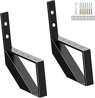 Steel Stair Riser 1 Step, Metal Stair Stringers for Deck Height 11.9 inches, Steel Stair Step Riser for Outside Stairs (2Pack)