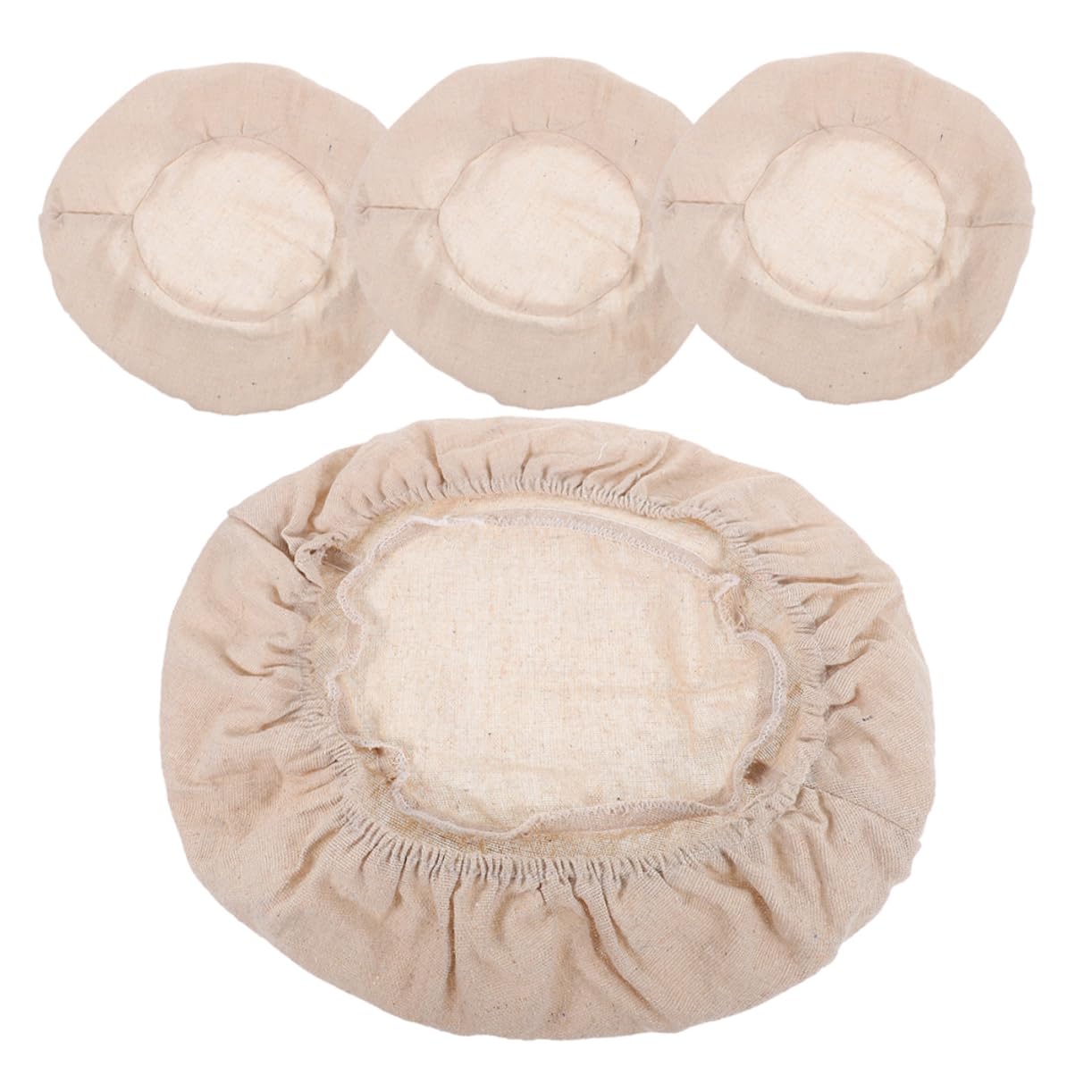 PRETYZOOM 4pcs Breathable Bread Proofing Basket Liners for Sourdough Baking Reusable Fabric Dough Covers Cloth for Improved Dough and Easy Use
