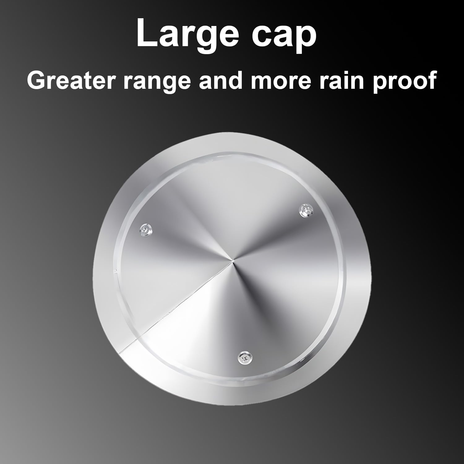 Sombreros para Chimeneas, Acero Inoxidable 201, a Prueba de Viento y Lluvia, Cubierta de Chimenea de 200 mm de Diámetro, Adecuada para Tuberías de 80 mm de Diámetro (Plata)